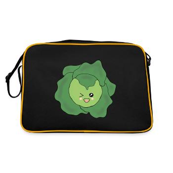 Kawaii Gesicht Kawaii Kostüm Kawaii - Retro Tasche - Schwarz/Gold - Hinten