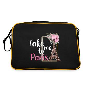 Take Me To Paris France France Tour Eiffel - Sac Retro - noir/or - Dos