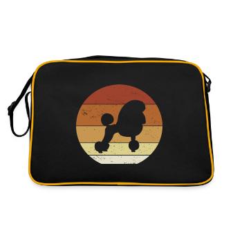 Caniche cadeau chien canin nain canin propriétaire de chien - Sac Retro - noir/or - Dos