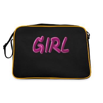 Mädchen - Retro Tasche - Schwarz/Gold - Hinten