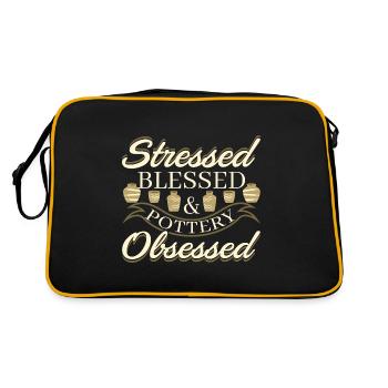 make pottery - Retro Bag - black/gold - Back
