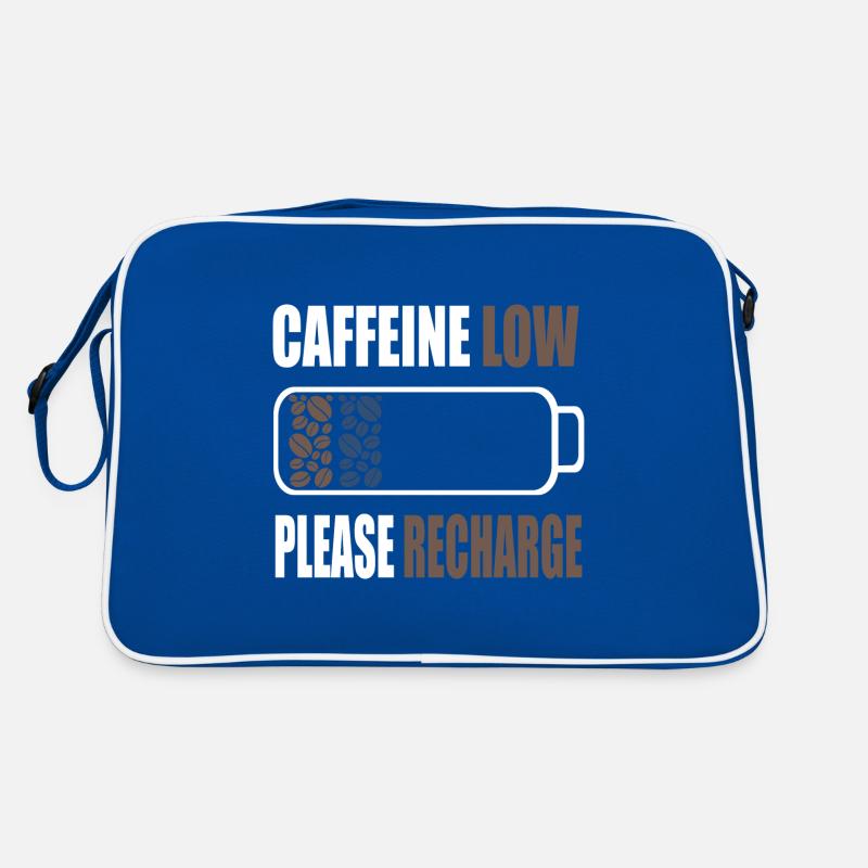 Low caffeine Please charge - Coffee battery Retro Bag