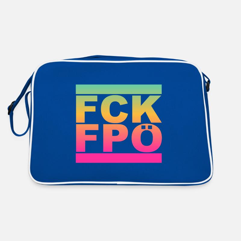 FCK FPÖ - Regenbogenfarben - Gegen Rechts Retro Tasche