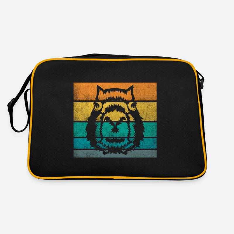 Retro Capybara Vintage Capybara Rodent - Retro Bag - black/gold
