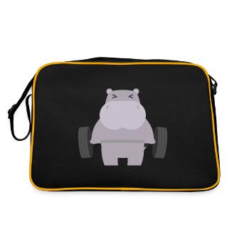 Hippo - Retro Bag - black/gold - Back