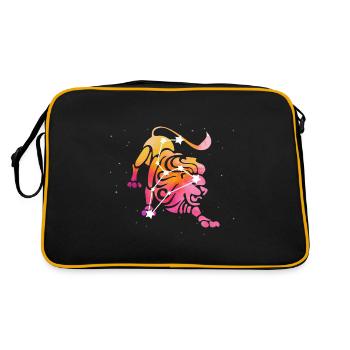 Lion Signe astrologique Horoscope Astrologie - Sac Retro - noir/or - Dos