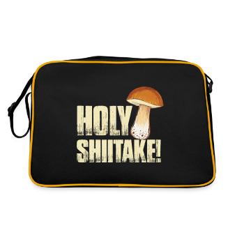 Pilzsammler und Pilz Freunde - Retro Tasche - Schwarz/Gold - Hinten