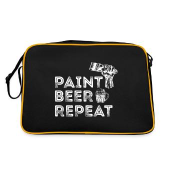 Maler und Lackierer, der Beste und Nervigste Beruf - Retro Tasche - Schwarz/Gold - Hinten