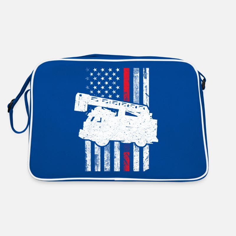 drapeau de pompier de camion américain Conception pour un camion américain Sac Retro