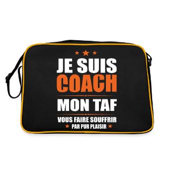 Coach Mon Taf Vous Faire Souffrir Humour Sportif - Sac Retro - noir/or - Dos