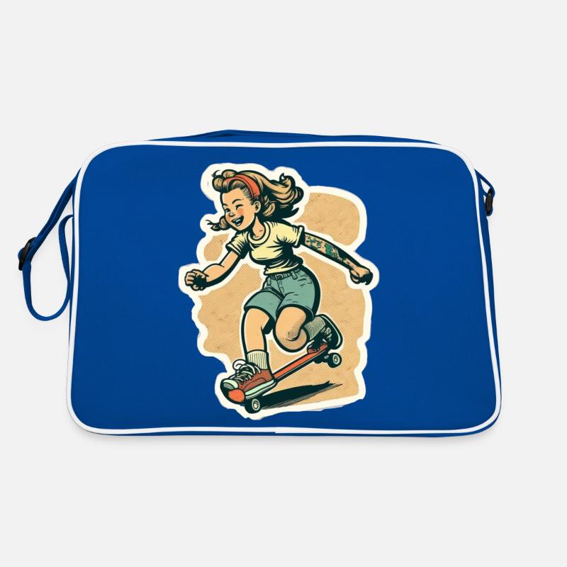 Skater-Mädchen Retro Tasche