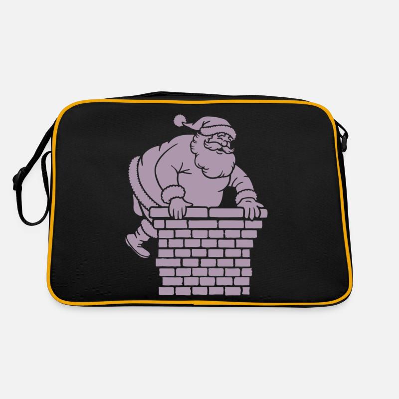 Weihnachtsmann Silhouette Minimalistisch Retro Tasche