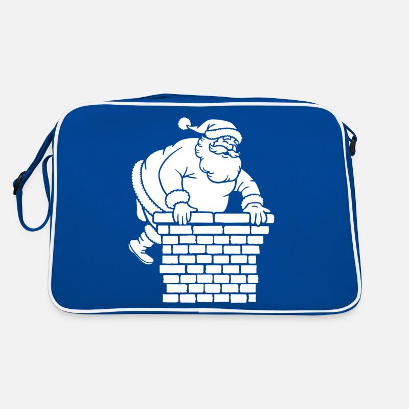 Weihnachtsmann Silhouette Minimalistisch Retro Tasche