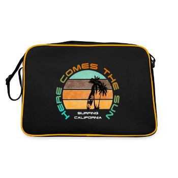 Soleil Rétro Vintage Design - Sac Retro - noir/or - Dos