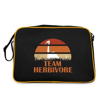Vegan Veganer - Retro Tasche - Schwarz/Gold - Hinten