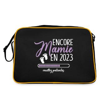 Encore Mamie 2023 Cadeau Future Grand Mère - Sac Retro - noir/or - Dos
