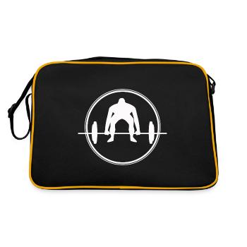 Bodybuilding - Weightlifting Fitness Workout - Retro Bag - black/gold - Back
