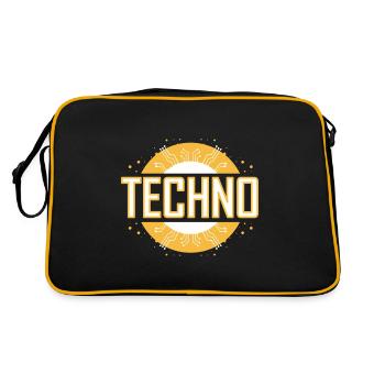 Techno - Sac Retro - noir/or - Dos