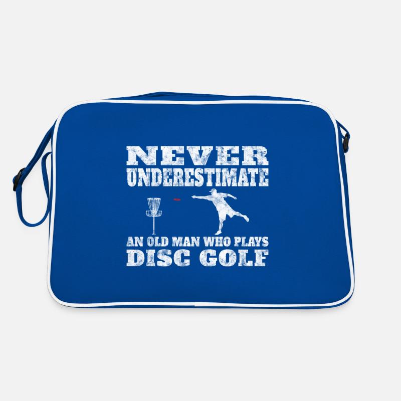 Frolf Never Underestimate The Old Guy Disc Golf Retro Tasche