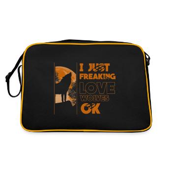 Wolf - Retro Bag - black/gold - Back