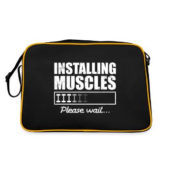 Installation de Muscles Motivation Fitness - Sac Retro - noir/or - Dos