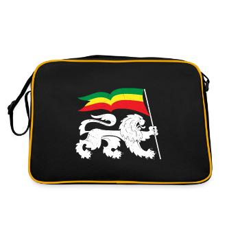 Drapeau Reggaeton Rasta Reggae Lion - Sac Retro - noir/or - Dos