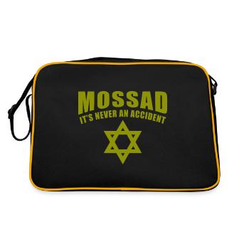 Mossad it’s never an accident Davidstern Cadeau - Sac Retro - noir/or - Dos