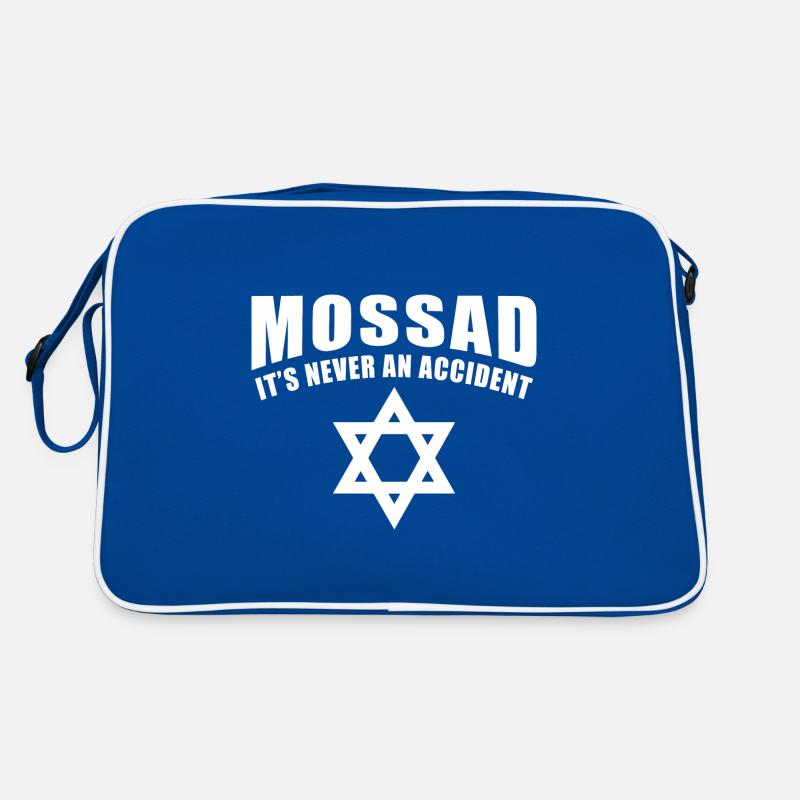 Mossad it's never an accident Davidstern Geschenk Retro Tasche
