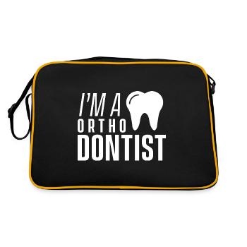 I am an orthodontic orthodontics doctor - Retro Bag - black/gold - Back