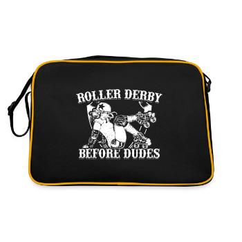 Roller Derby - Retro Tasche - Schwarz/Gold - Hinten