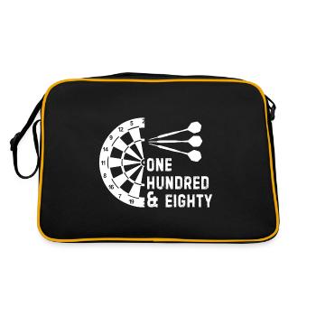 One hundred and eighty tireurs Fléchettes Joueurs de fléchettes - Sac Retro - noir/or - Dos