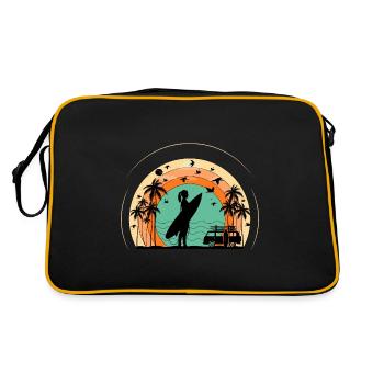surf retro sunset - Sac Retro - noir/or - Dos