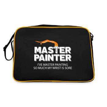 Maler und Lackierer, der Beste und Nervigste Beruf - Retro Tasche - Schwarz/Gold - Hinten