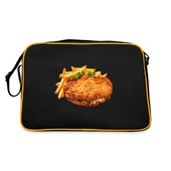 I don't eat anything that has eyes! - Retro Bag - black/gold - Back