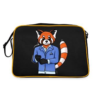 Red Panda Tuxedo - Retro Bag - black/gold - Back