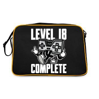 Level 18 Complete Birthday Gift 18 Years - Retro Bag - black/gold - Back