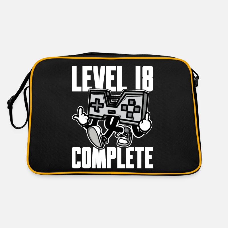Level 18 Complete Geburtstagsgeschenk 18 Jahre Retro Tasche