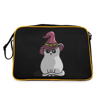 Halloween Cat - Retro Bag - black/gold - Back