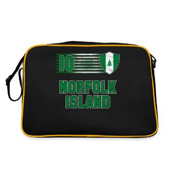 Norfolkinsel - Retro Tasche - Schwarz/Gold - Hinten