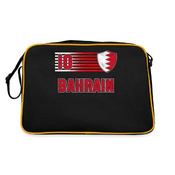 Bahrain - Retro Tasche - Schwarz/Gold - Hinten