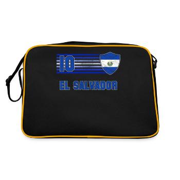 El Salvador - Retro Tasche - Schwarz/Gold - Hinten