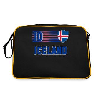 Islande - Sac Retro - noir/or - Dos