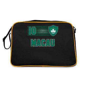 Macau - Retro Tasche - Schwarz/Gold - Hinten