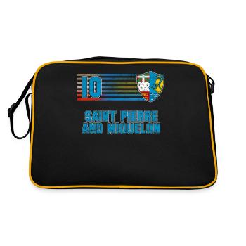 Saint Pierre and Miquelon - Retro Bag - black/gold - Back
