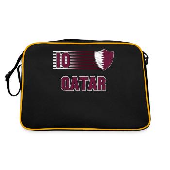 Katar - Retro Tasche - Schwarz/Gold - Hinten