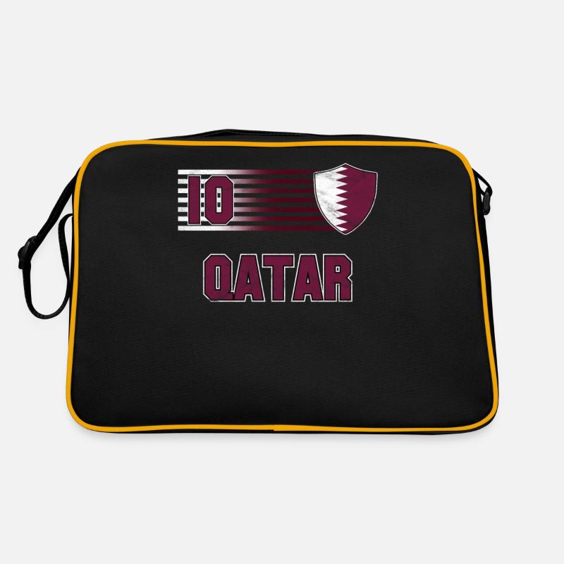 Qatar - Sac Retro - noir/or