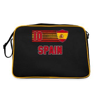 Spanien - Retro Tasche - Schwarz/Gold - Hinten