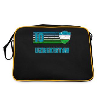 Ouzbékistan - Sac Retro - noir/or - Dos