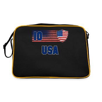 Amérique du Nord - Sac Retro - noir/or - Dos