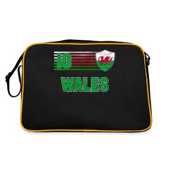 Wales - Retro Tasche - Schwarz/Gold - Hinten